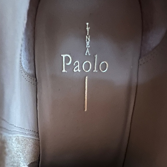 In like new condition. Gold, leather Paolo sneaker/booties - Picture 5 of 10
